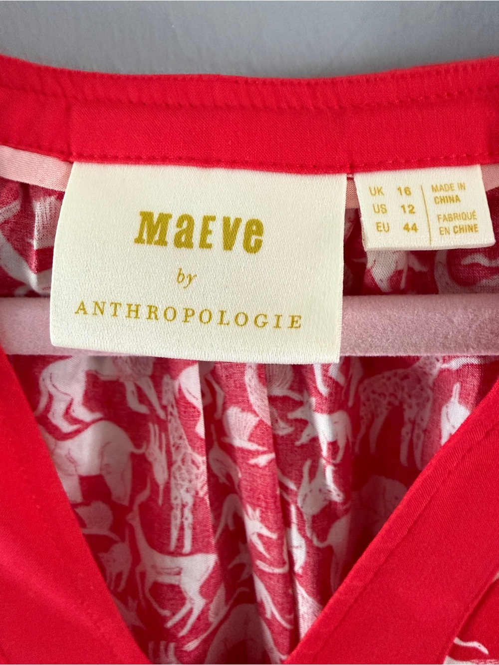 Maeve by Anthropologie Safari Animal Print Sleeveless Blouse Tank Top Size 12 - Picture 2 of 6